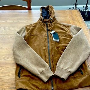 Massimo Dutti Mixed Media zip cardigan.